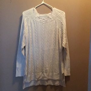 Bleu/Gray Ladies XL White/Cream Knit Sweater